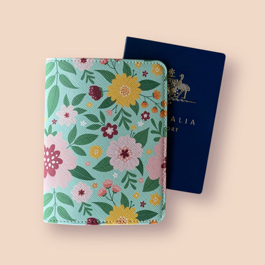Passport Cover - Wanderlust Blooms